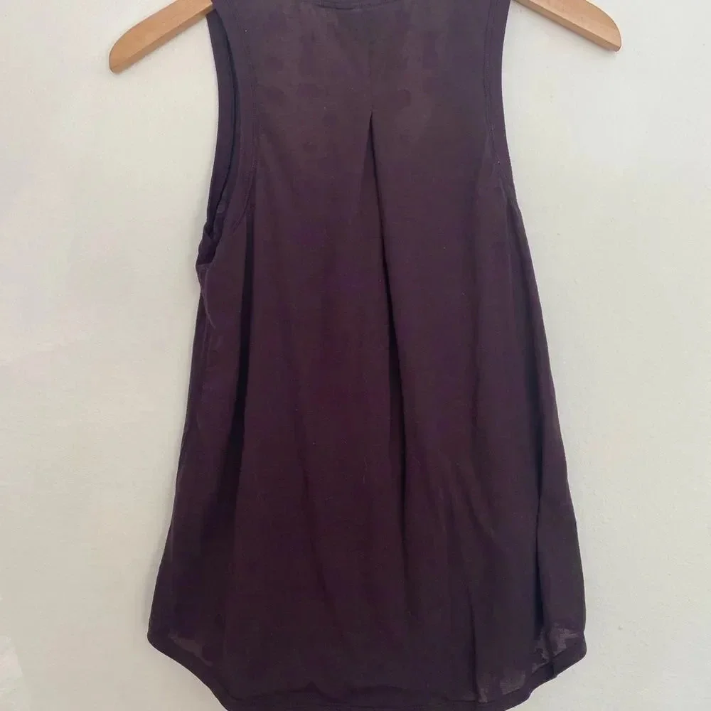 Lululemon sheer tank merlot color size 2